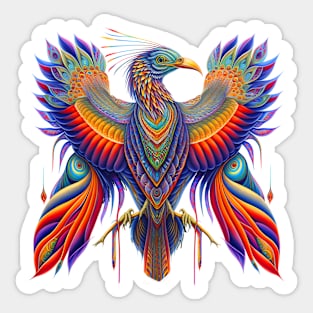 Rainbow Ceremonial Bird Sticker